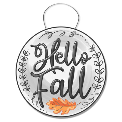 Hello Fall Laurel Door Hanger