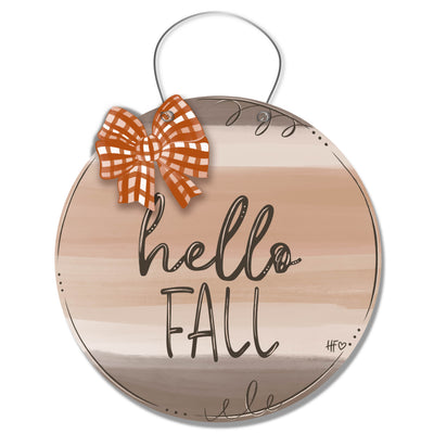 Hello Fall Soft Colors Door Hanger