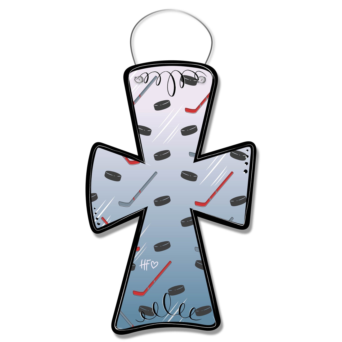 Hockey Pattern Cross Door Hanger
