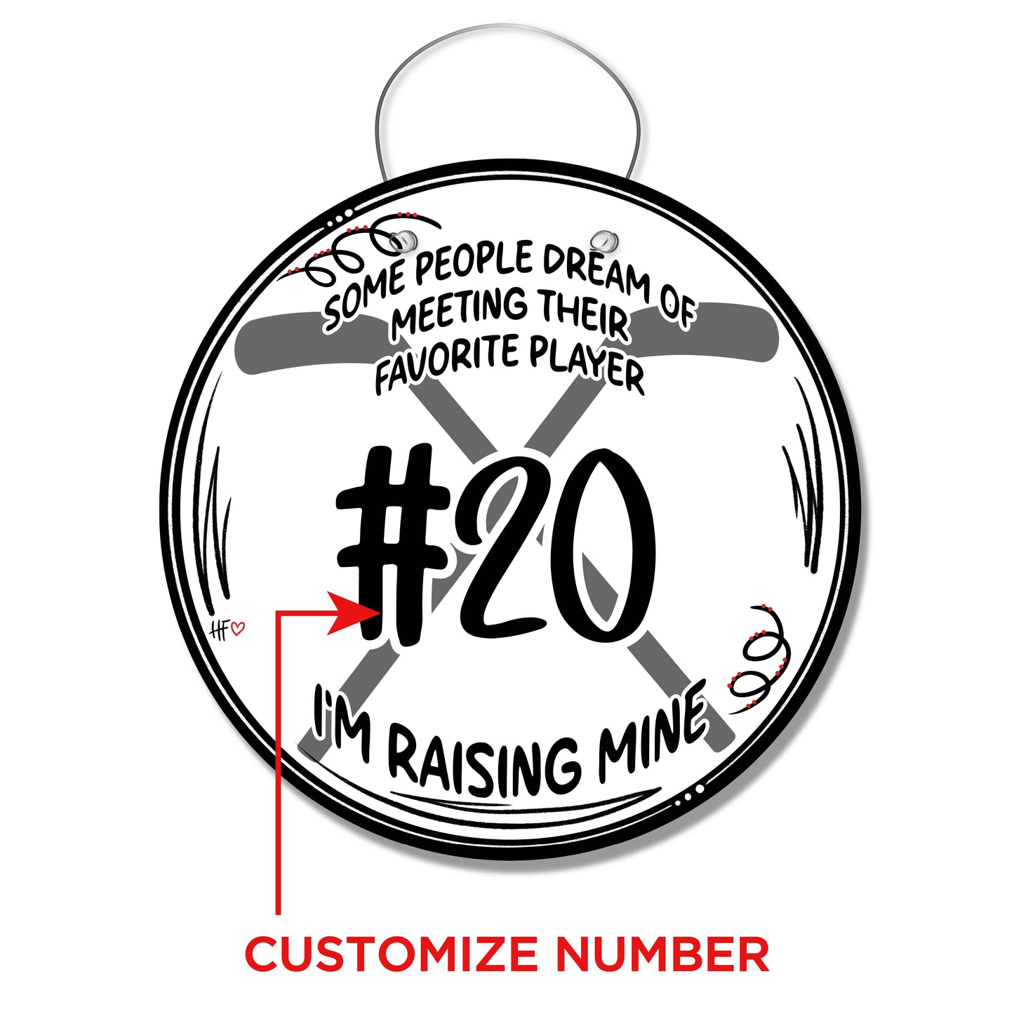 Hockey Favorite Player (CUSTOM) Door Hanger