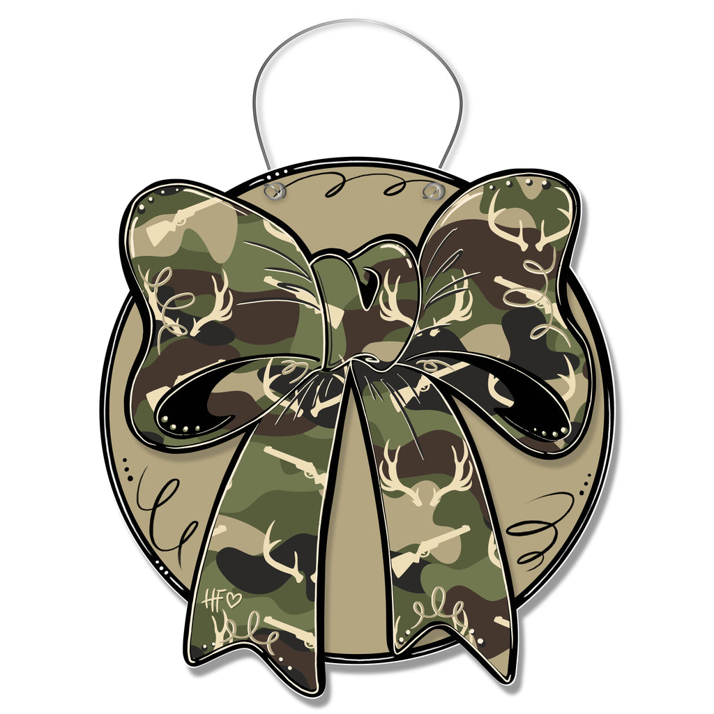 Big Buck Camo Bow Door Hanger