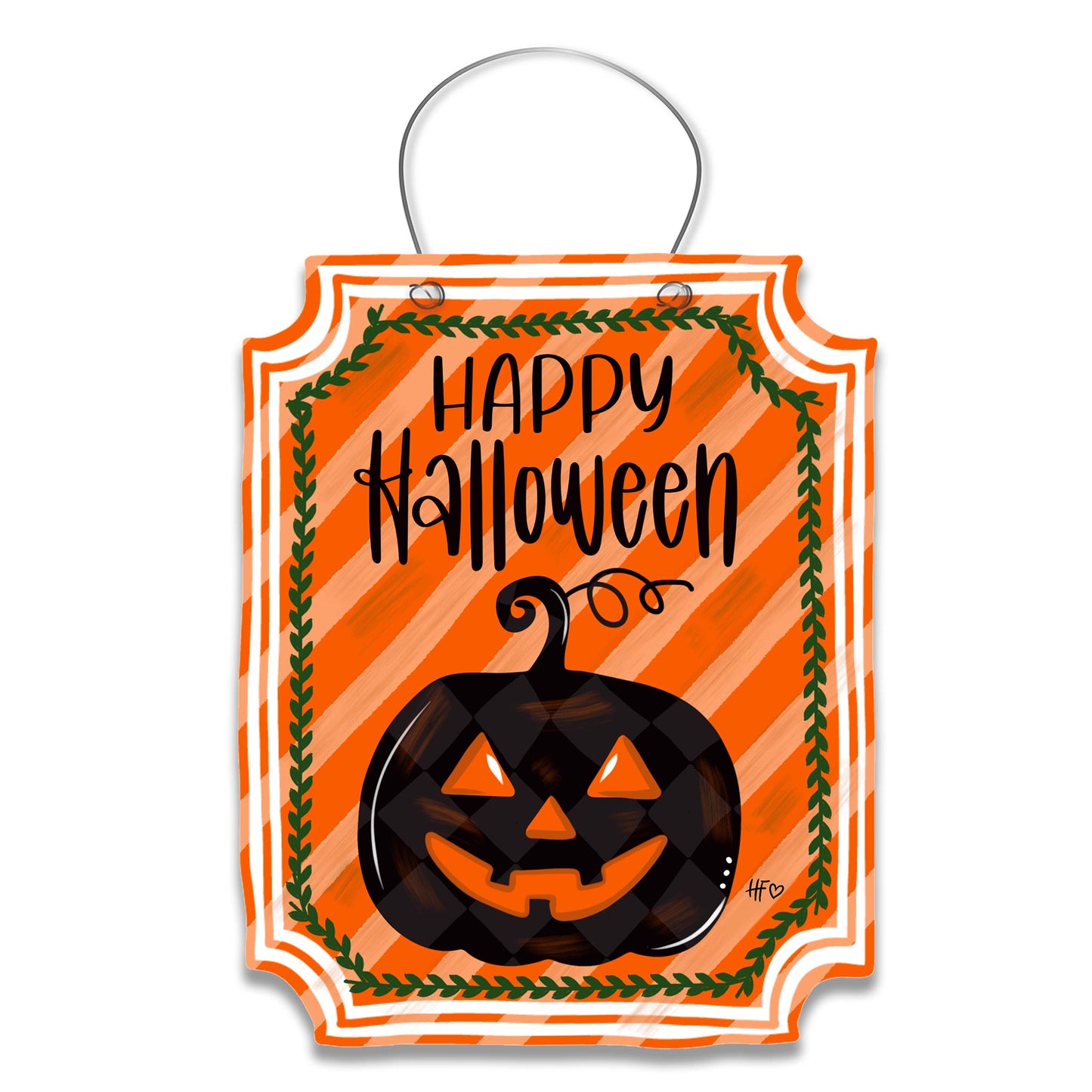 Halloween Jack O Lantern Door Hanger