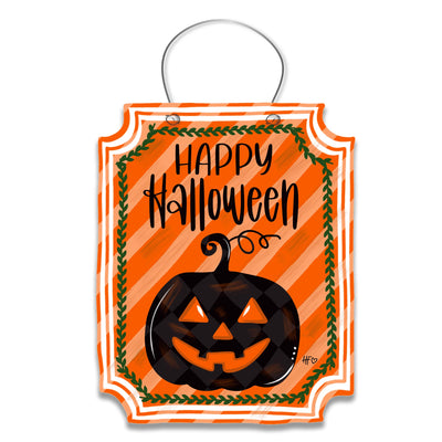 Halloween Jack O Lantern Door Hanger