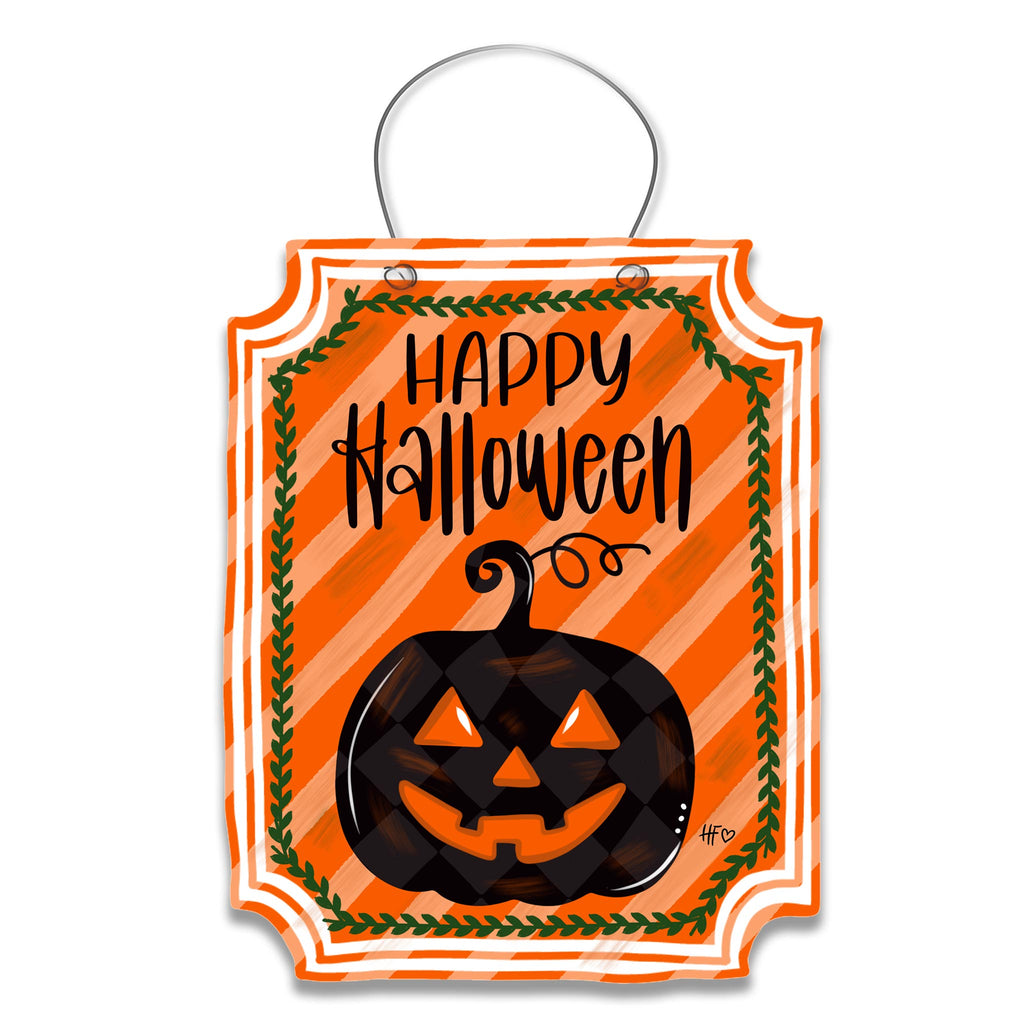 Halloween Jack O Lantern Door Hanger