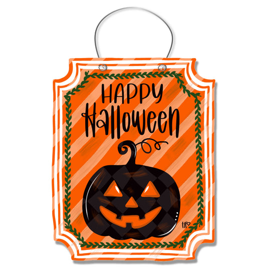 Halloween Jack O Lantern Door Hanger