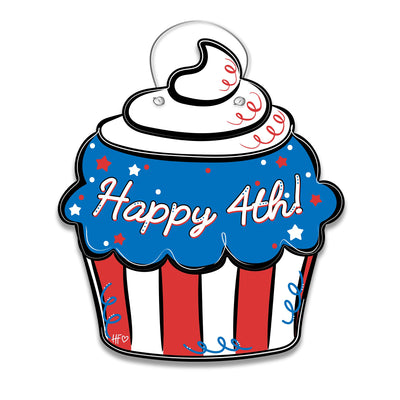 Happy 4th Cupcake Door Hanger