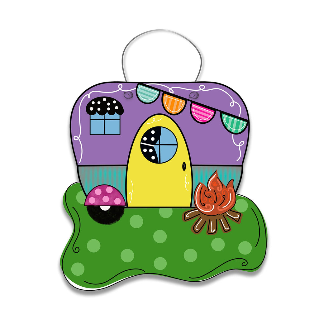 Happy Campers Door Hanger
