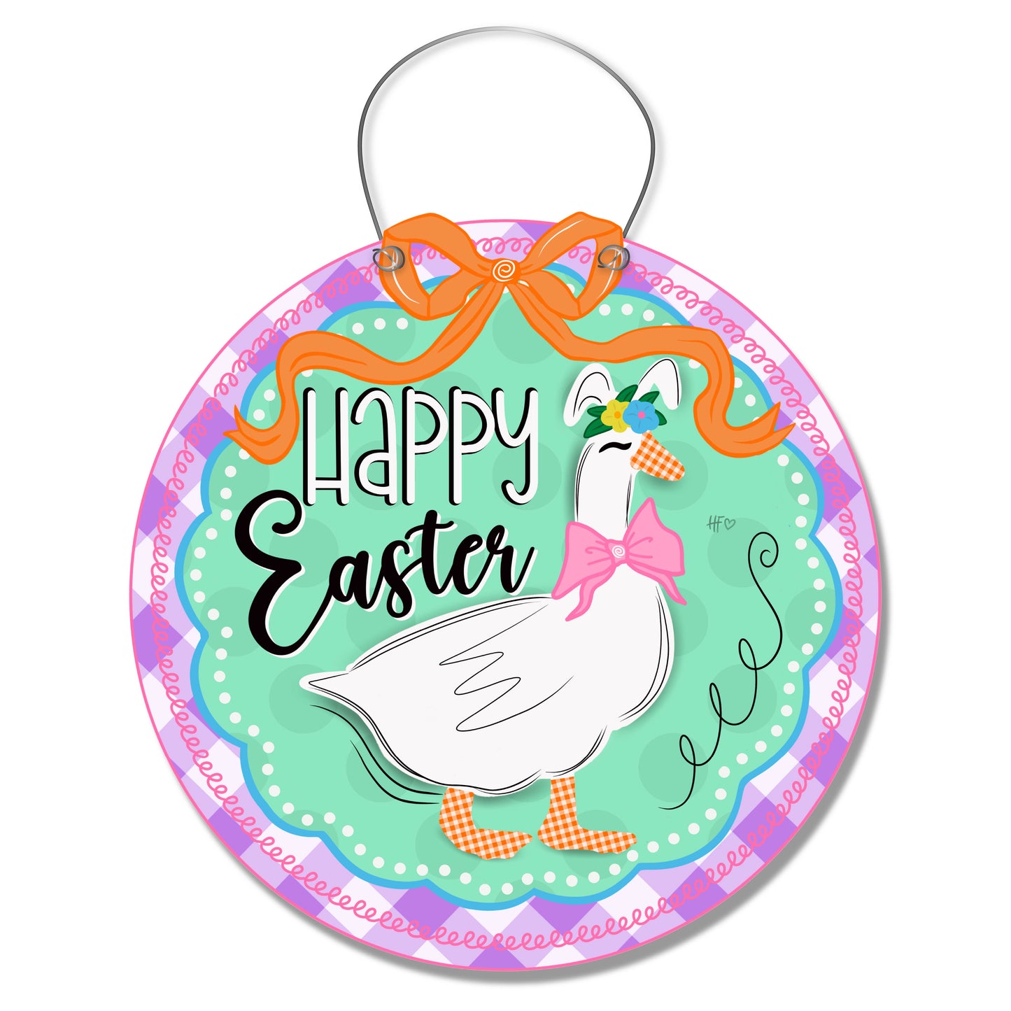 Happy Easter Goose Door Hanger