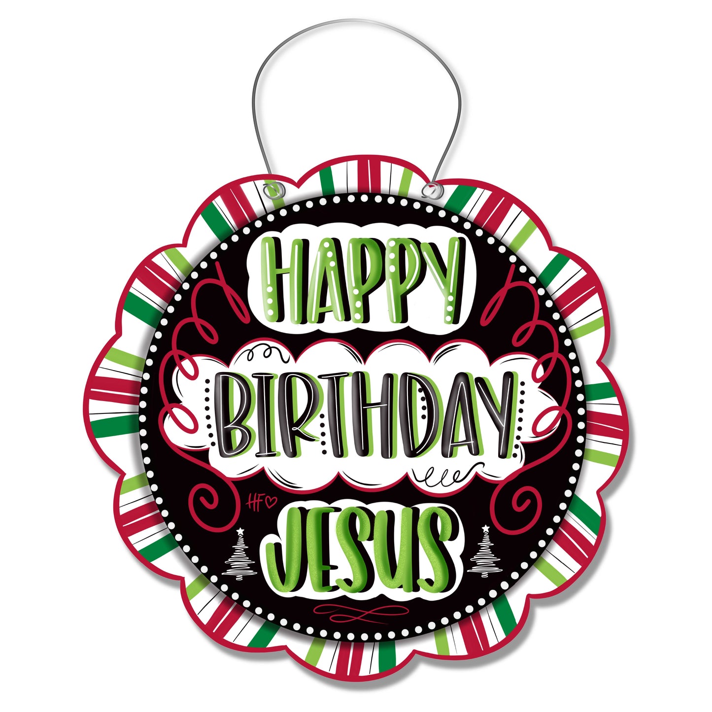 Happy Birthday Jesus Christmas Door Hanger