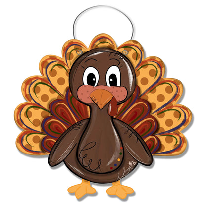 Harvest Charm Turkey Thanksgiving Door Hanger