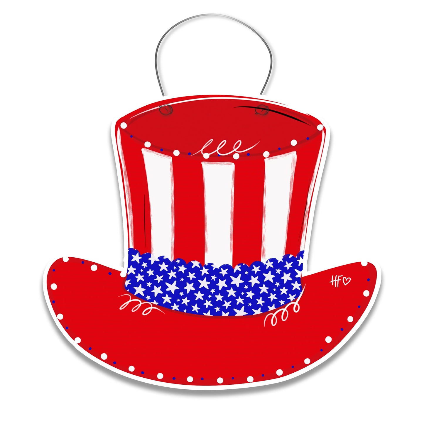 Fourth of July Uncle Sam Hat Door Hanger