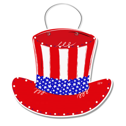 Fourth of July Uncle Sam Hat Door Hanger