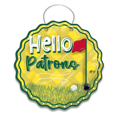Hello Patrons Door Hanger