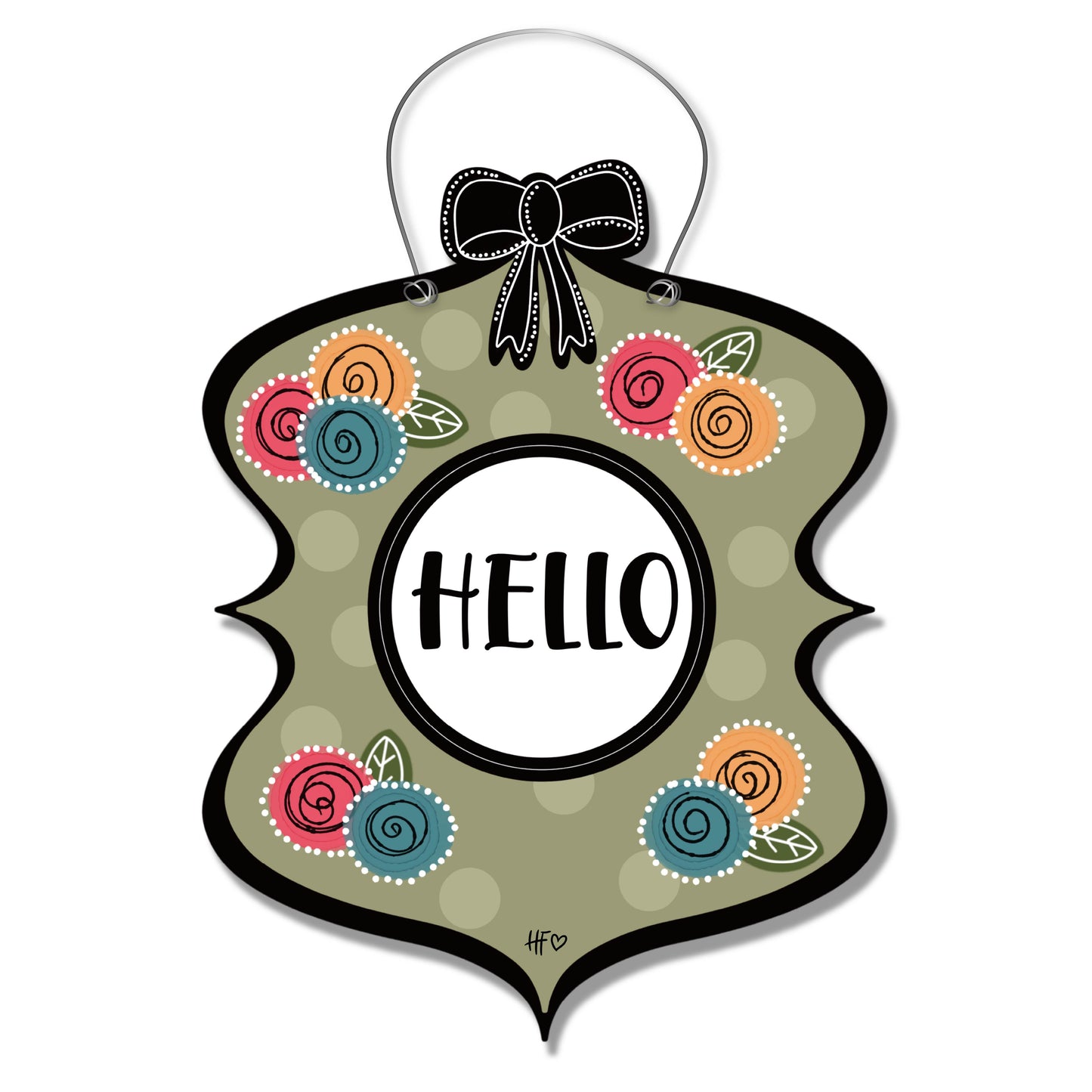 Hello Flower Board Door Hanger