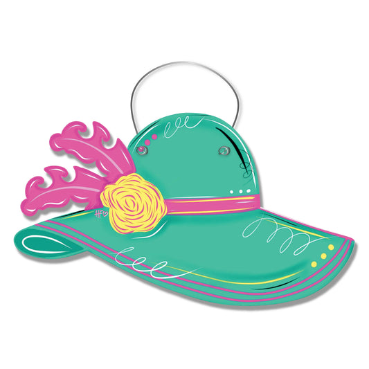 Hey Fancy Floppy Derby Hat Door Hanger