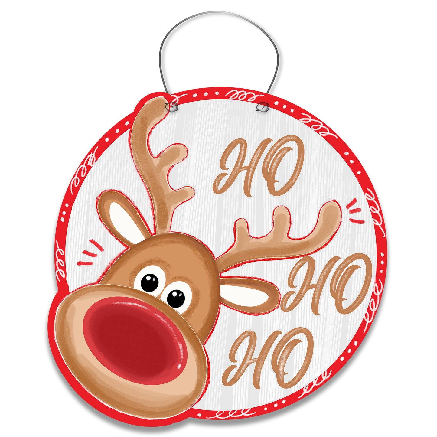 Ho Ho Ho Rudolph Door Hanger
