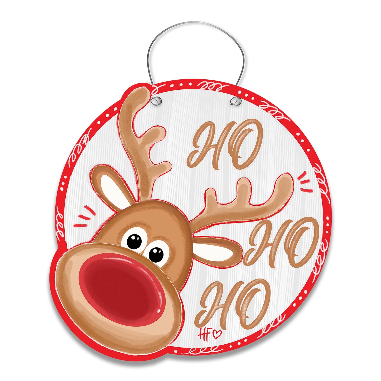 Ho Ho Ho Rudolph Door Hanger