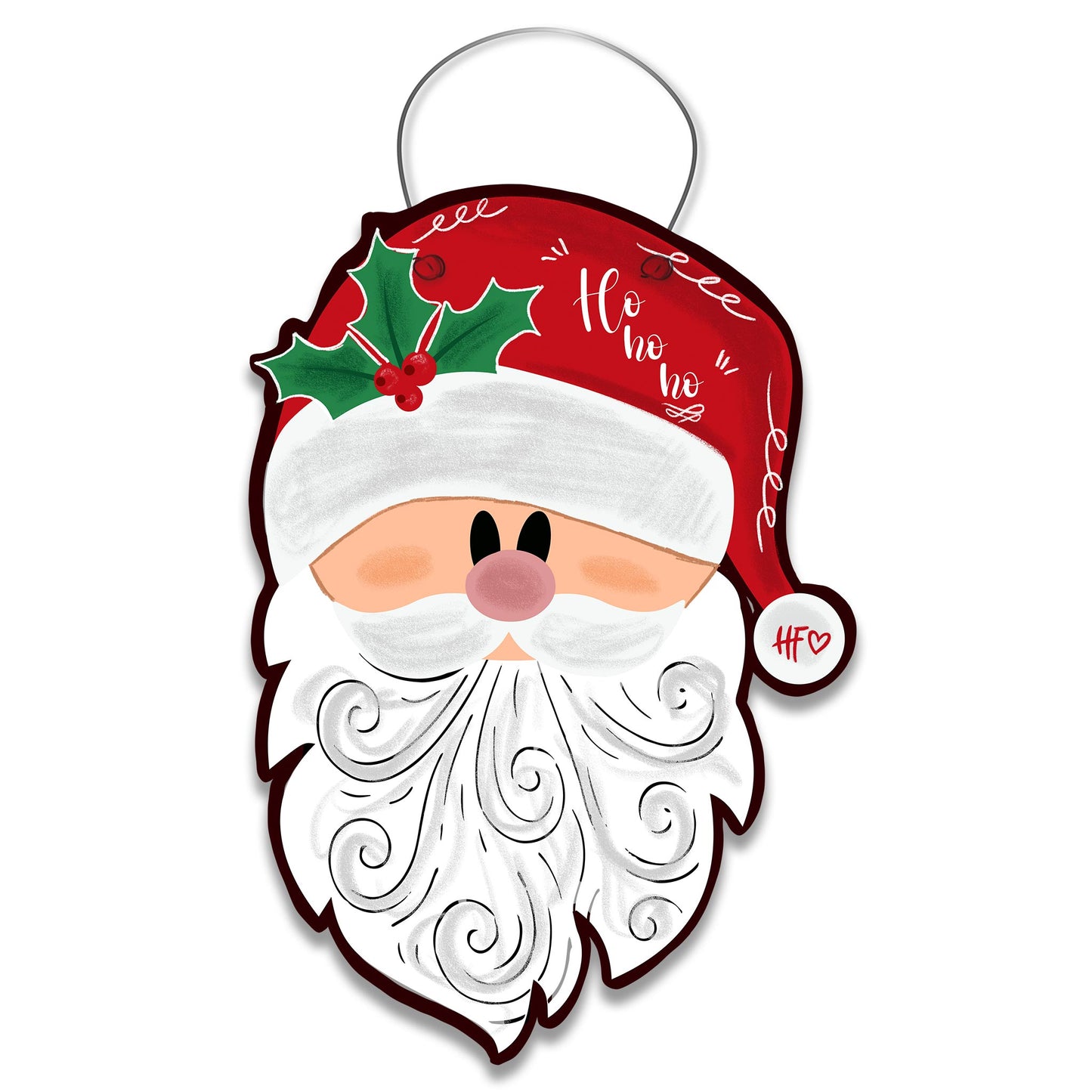Ho-Ho-Ho Cute Santa Door Hanger