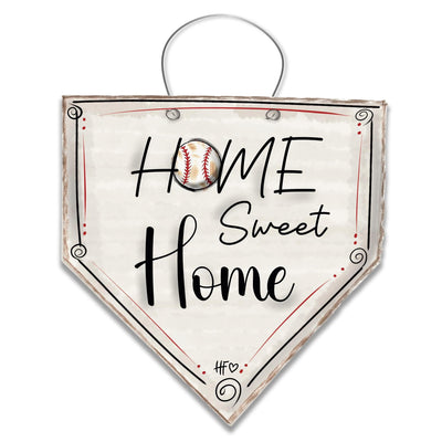 Home Sweet Home Baseball Door Hanger