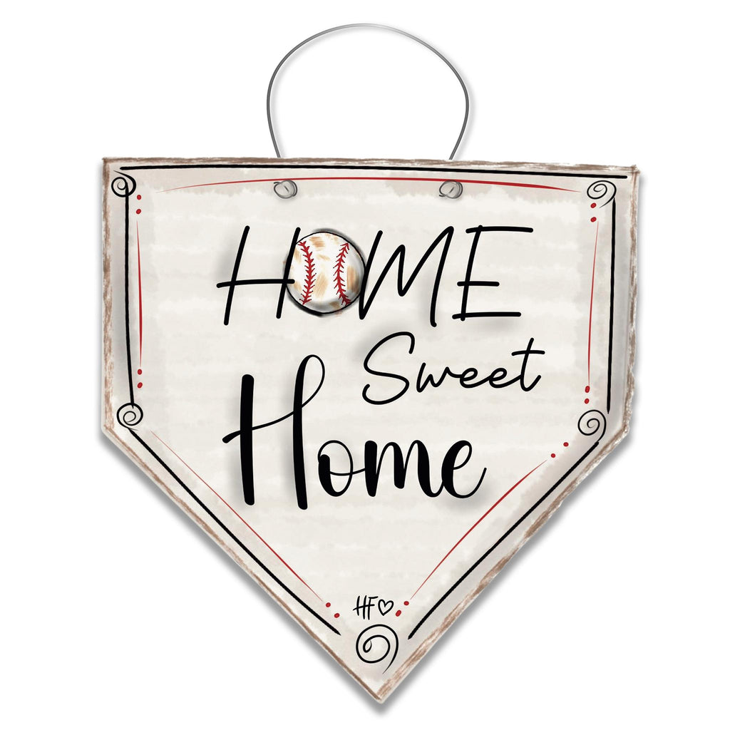 Home Sweet Home Baseball Door Hanger