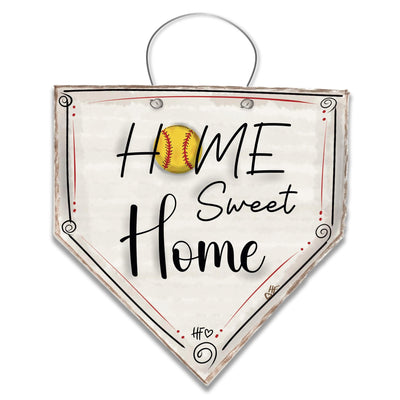 Home Sweet Home Softball Door Hanger