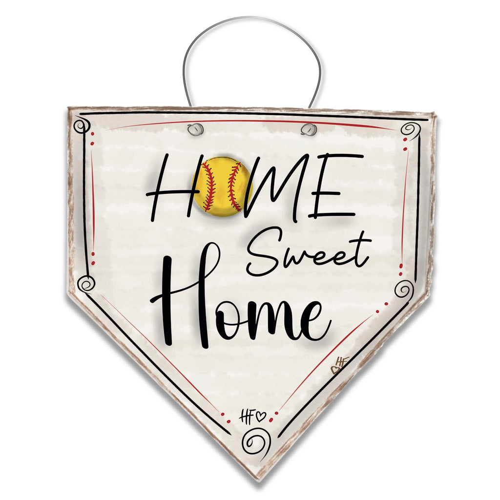 Home Sweet Home Softball Door Hanger