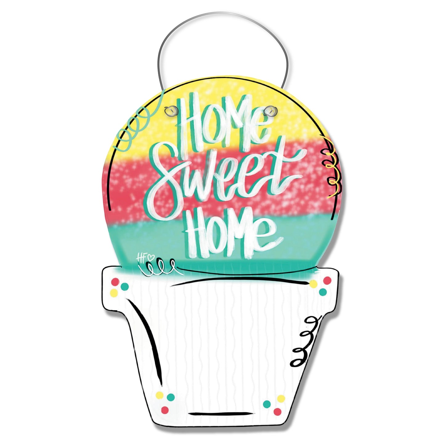 Home Sweet Home Snowball Door Hanger