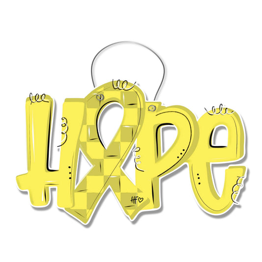 HOPE Yellow Ribbon Door Hanger