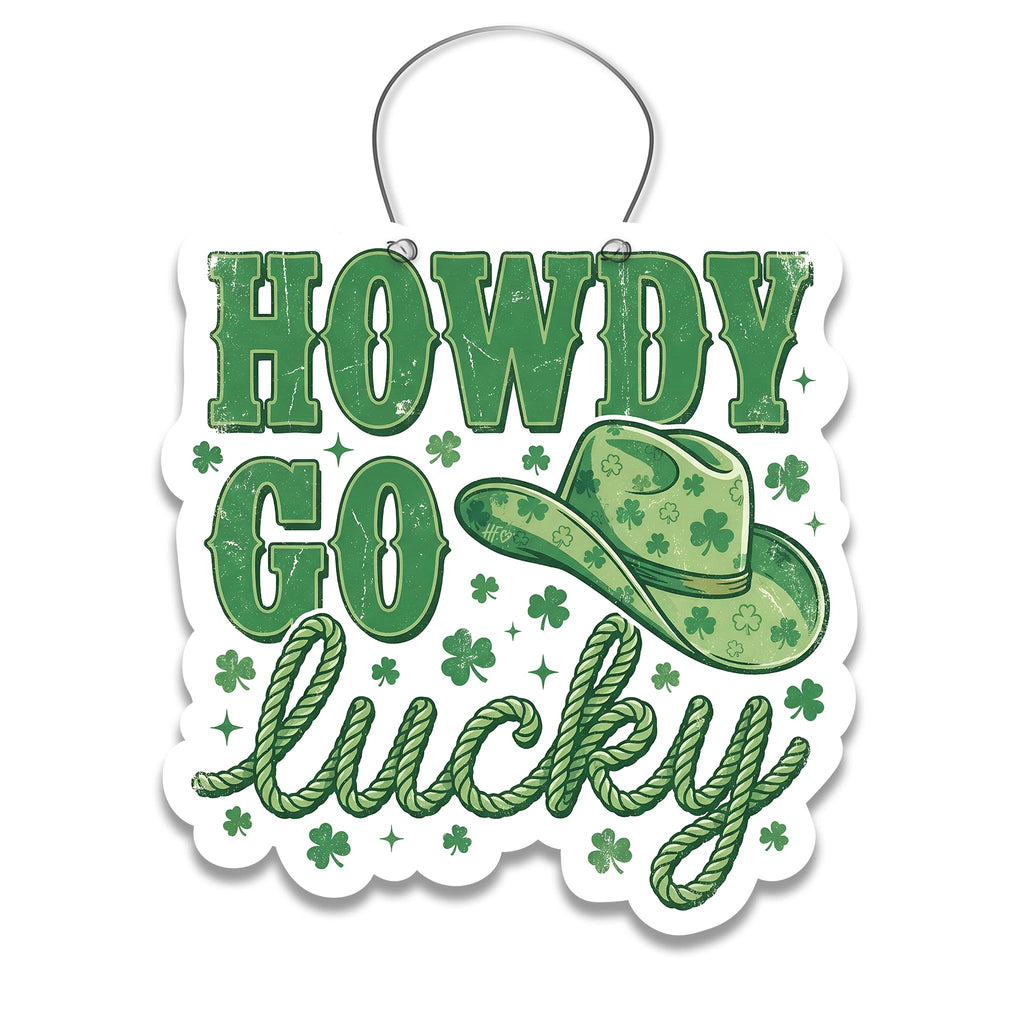 Howdy Go Lucky St.Patrick's Day Door Hanger