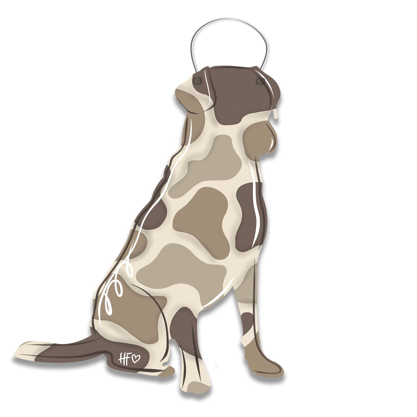 Hunting Dog Camo Door Hanger