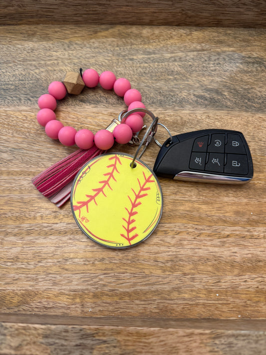 Softball Keychain