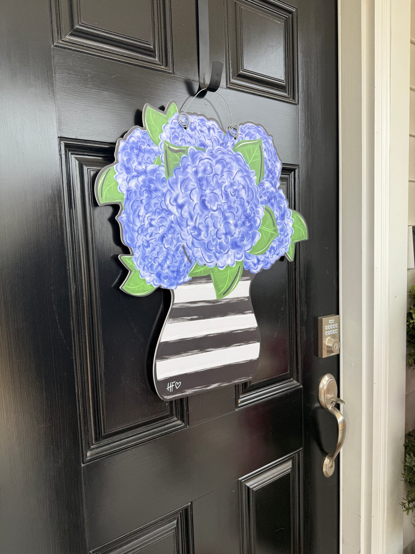 Spring Hydrangea Vase Door Hanger