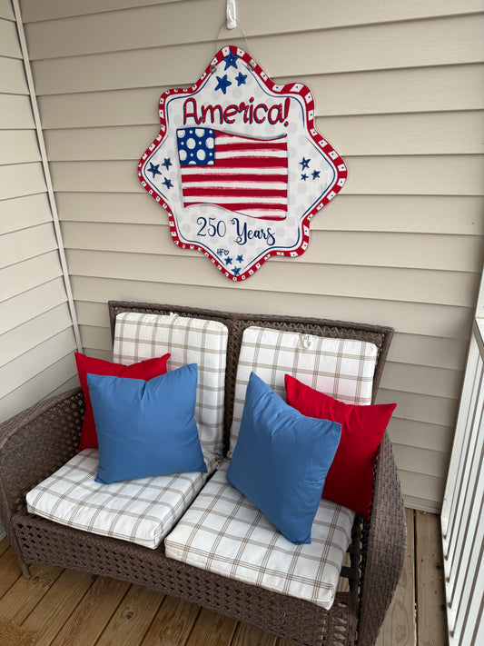 Happy 250th Birthday America Door Hanger