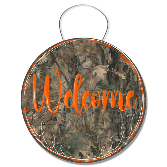 I See You Camo Welcome Door Hanger