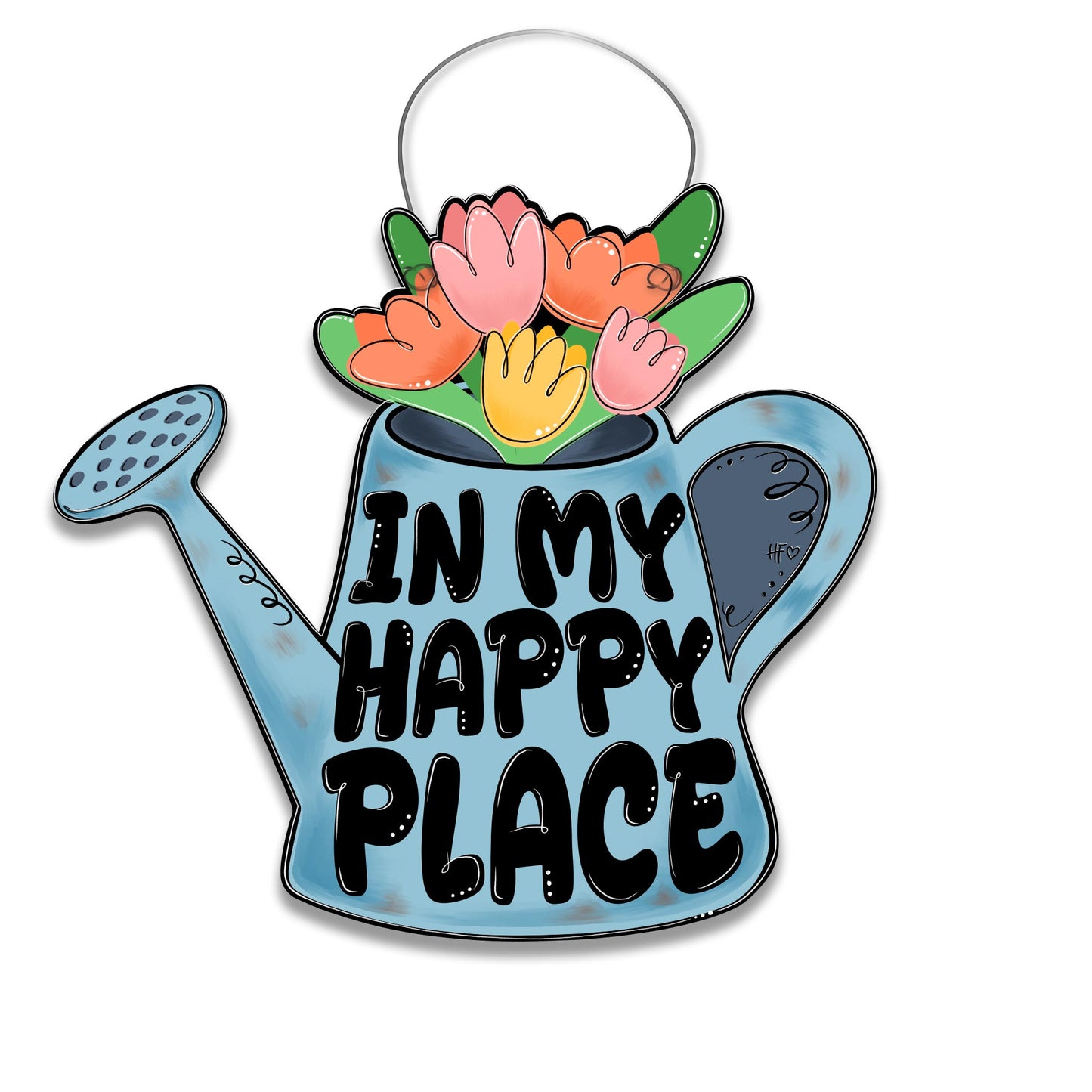 In My Happy Place Door Hanger