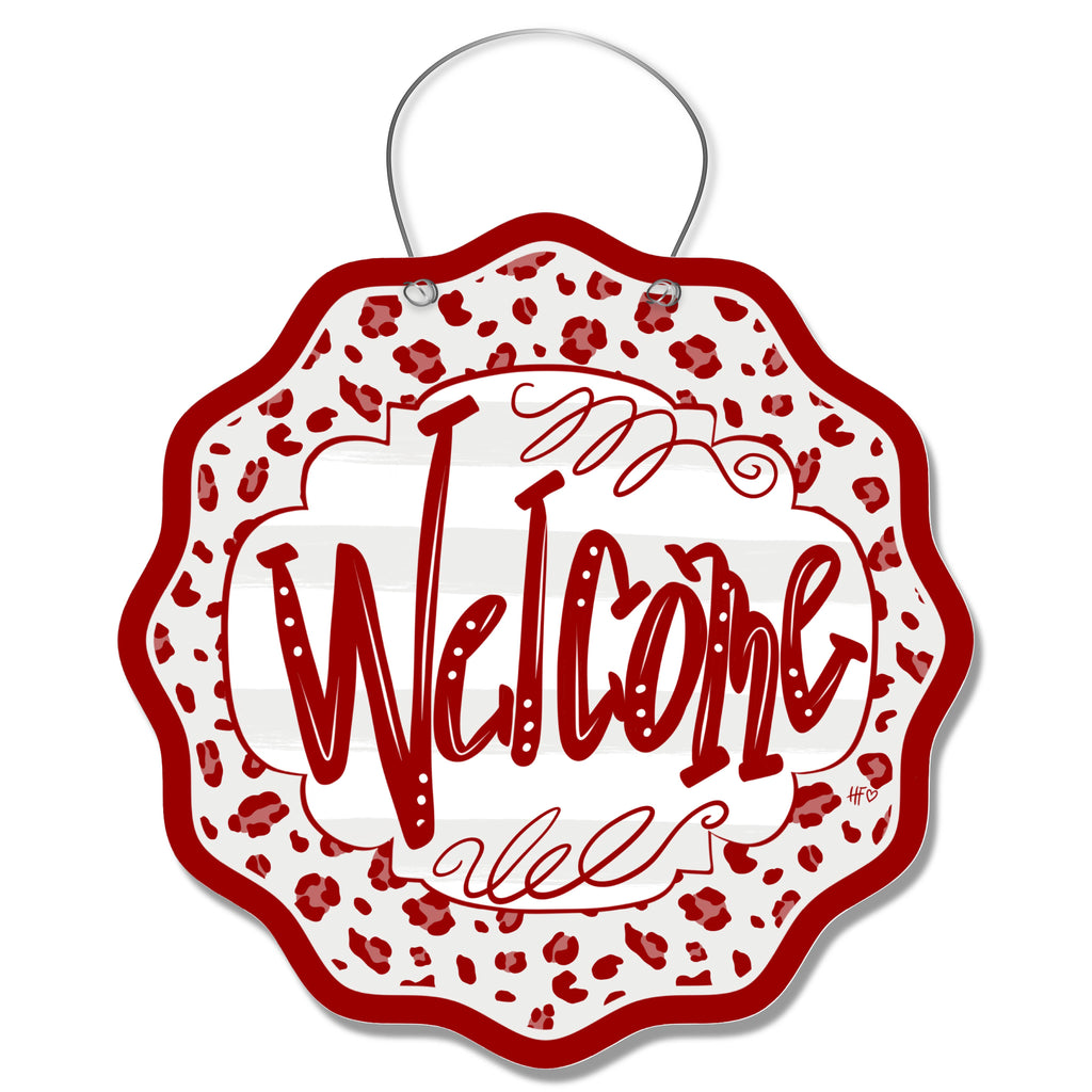 Indiana Leopard Welcome Door Hanger