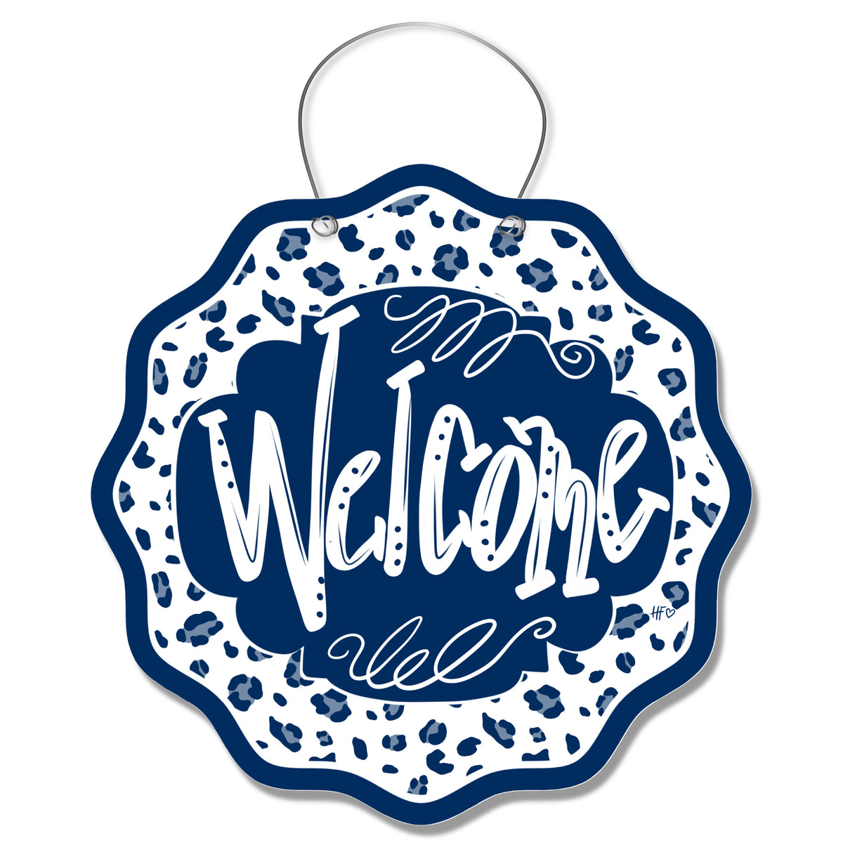 Indianapolis Leopard Welcome Door Hanger