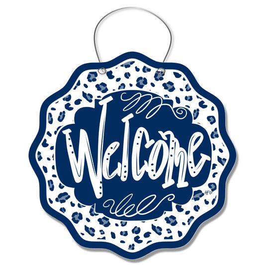Indianapolis Leopard Welcome Door Hanger