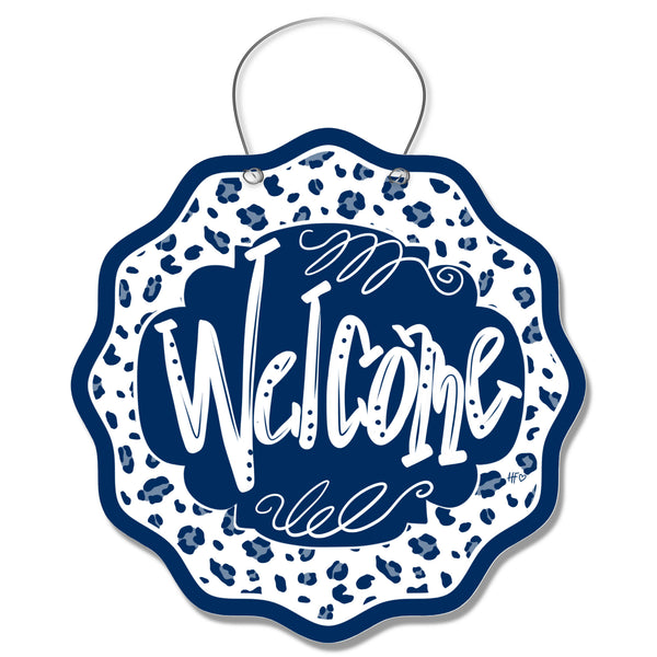 Indianapolis Leopard Welcome Door Hanger