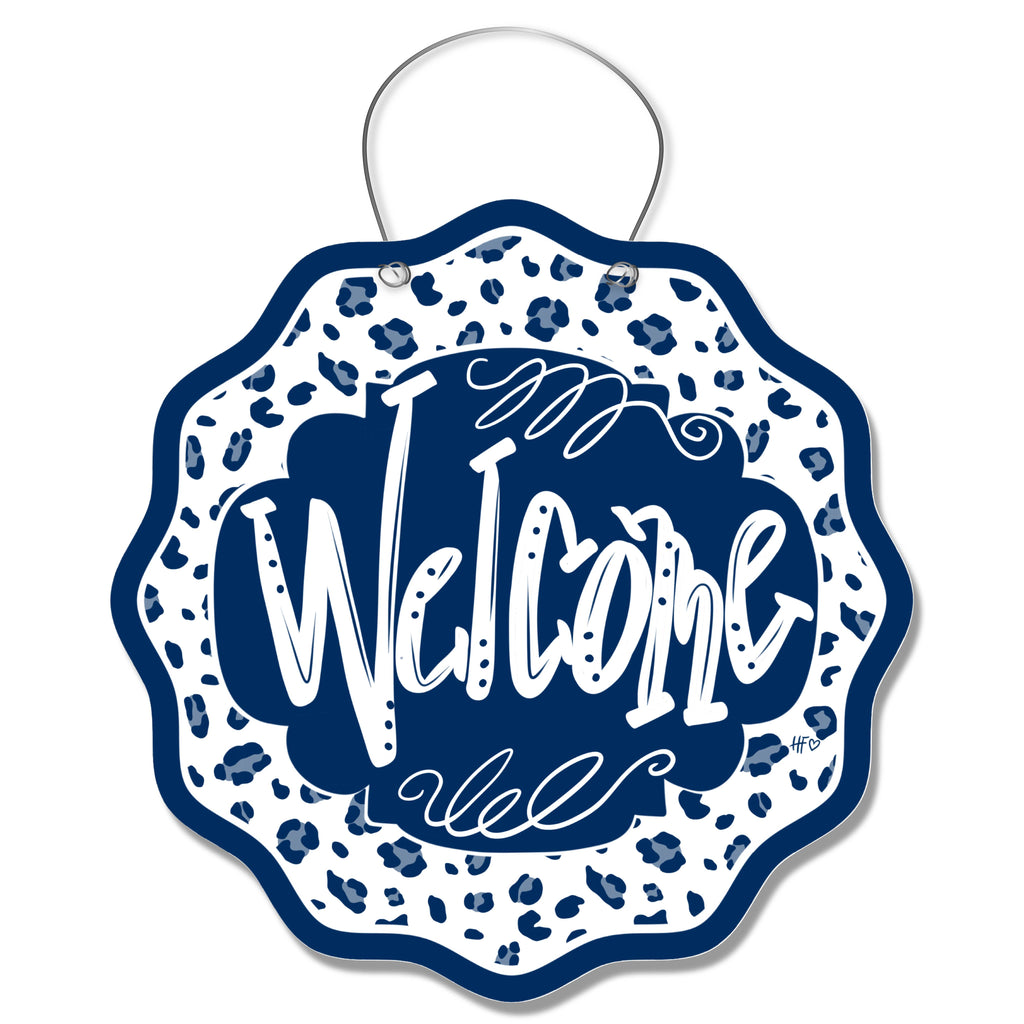 Indianapolis Leopard Welcome Door Hanger