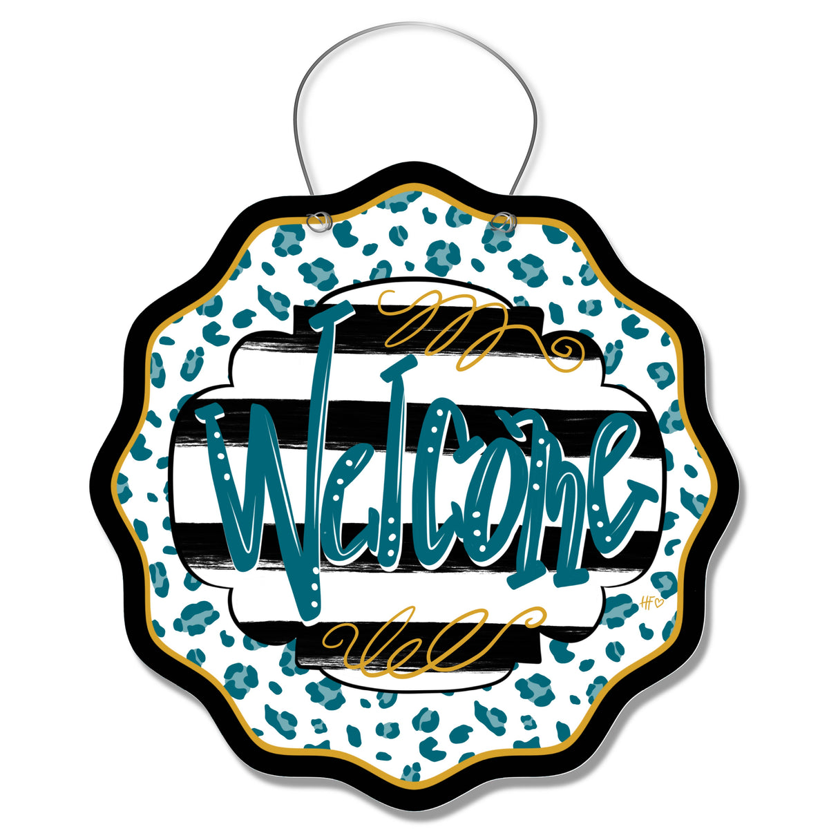 Jacksonville Leopard Welcome Door Hanger