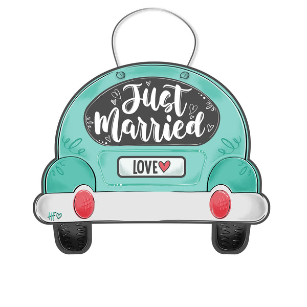 Just Married Car Door Hanger