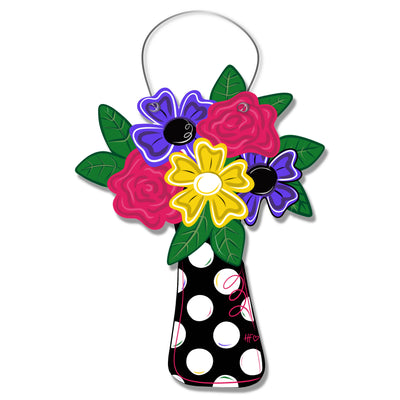Just Because Floral Bouquet Door Hanger