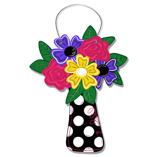 Just Because Floral Bouquet Door Hanger