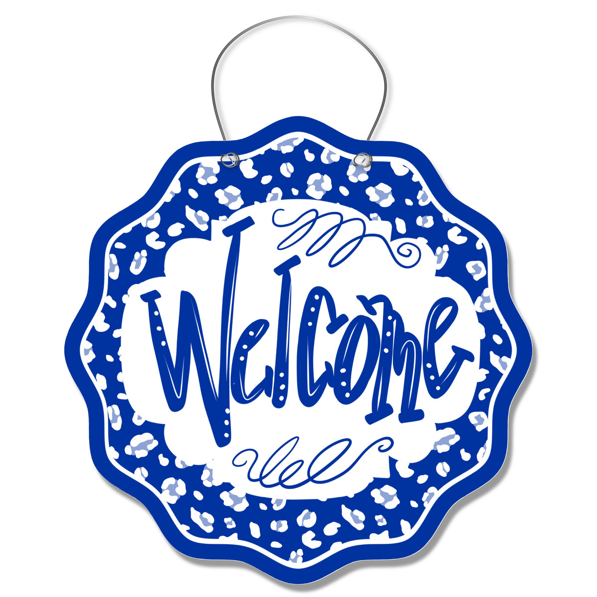 Kentucky Leopard Welcome Door Hanger