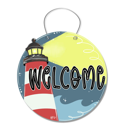 Lighthouse Welcome Door Hanger