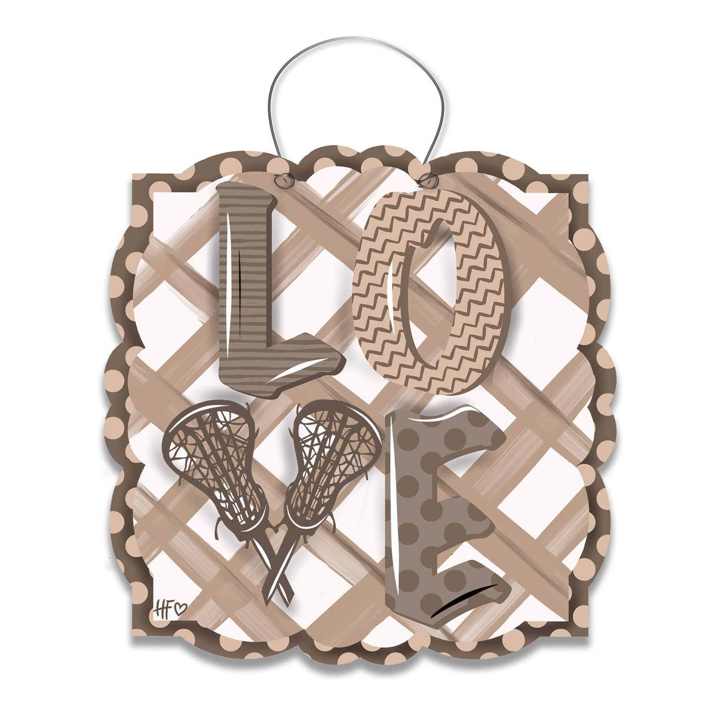 Lacrosse Love Door Hanger