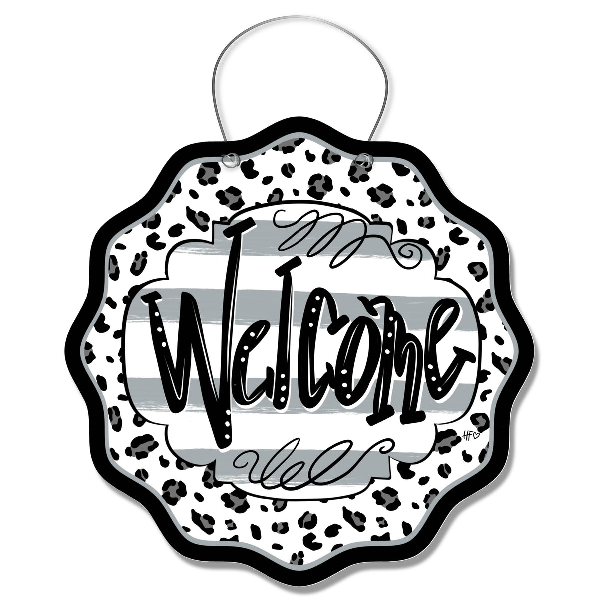 Las Vegas Leopard Welcome Door Hanger