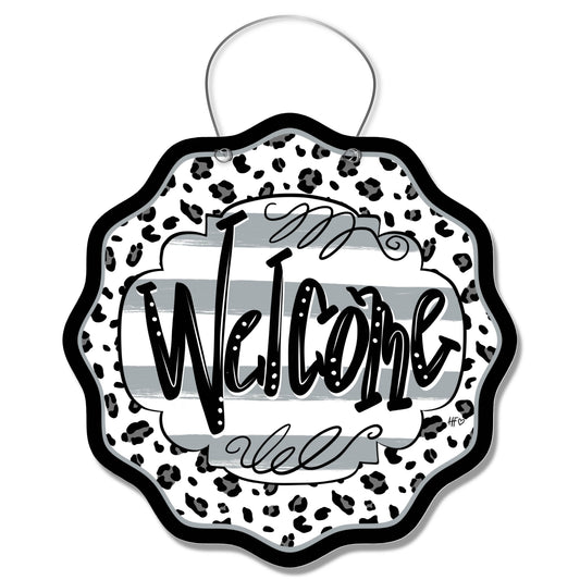Las Vegas Leopard Welcome Door Hanger