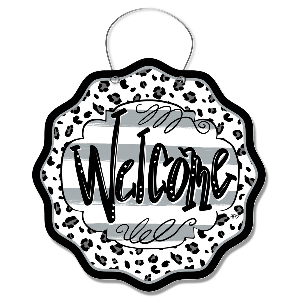 Las Vegas Leopard Welcome Door Hanger